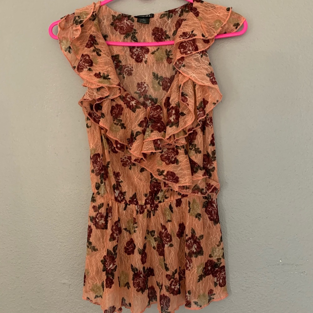 Sleeveless Floral Top